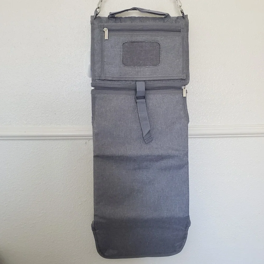 Portable Diaper Changing Pad with Built-in Head Cushion,Newborn Baby Gray